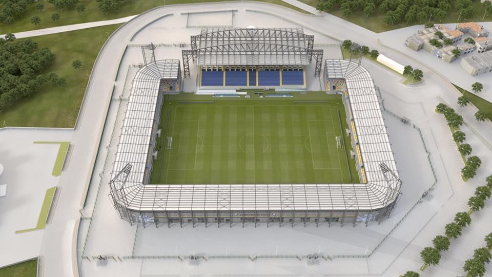 Vista aerea dello Stadio Benito Stirpe