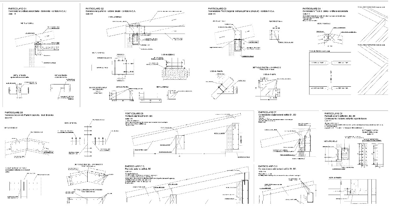 Particolari costruttivi delle coperture in legno